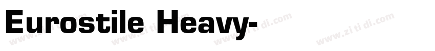 Eurostile Heavy字体转换